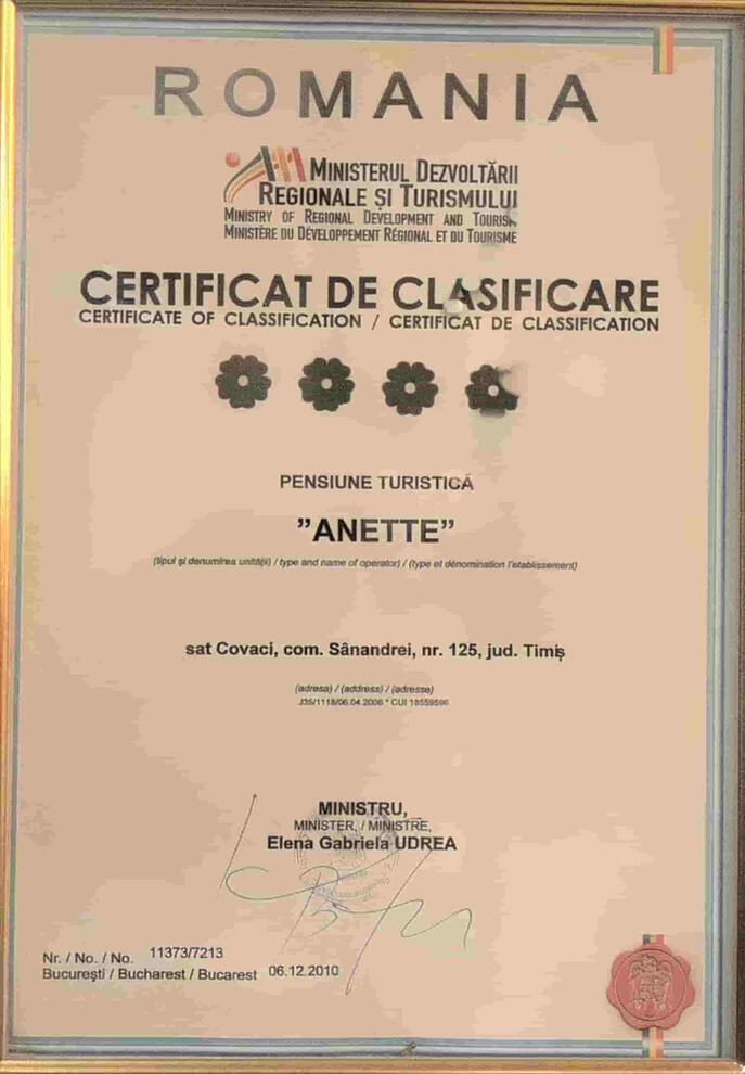 Certificat de Clasificare 2010